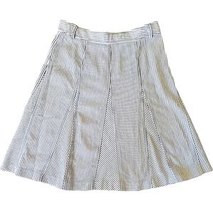 Vtg Skirt Stripped A-line Size Small Navy And White 90s